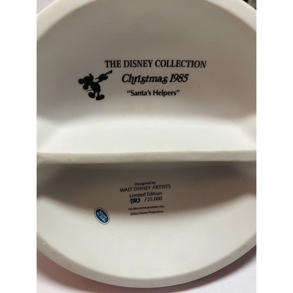 Vintage Disney Collection Christmas 1985 Porcelain "Santa's Helpers"  Figurine - Picture 6 of 7